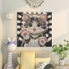 Pintura de diamante de gatito diy pegado a mano full diamond pintura decorativa niños curación cultivar mindfulness moe crush series Specification image